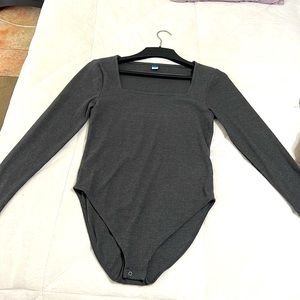 Dark Grey Long Sleeve Body suit